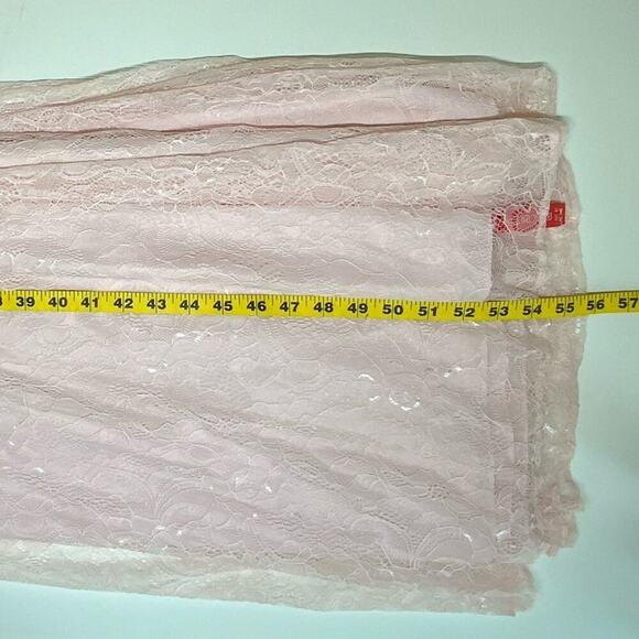 NWT | Dessy Collection | Florentine Lace Strapless Maxi | Blush | Size 12 - Picture 14 of 15